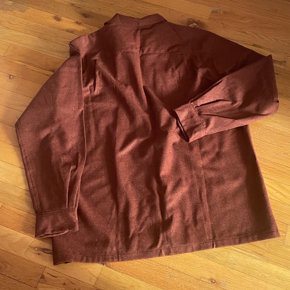 Mens Pendleton Rust Solid Wool Board Shirt - image 4